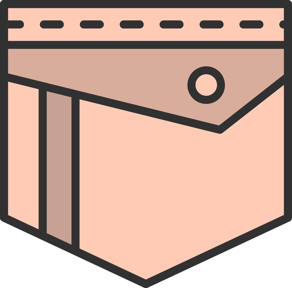 Pocket Sharp Edge Visual vector