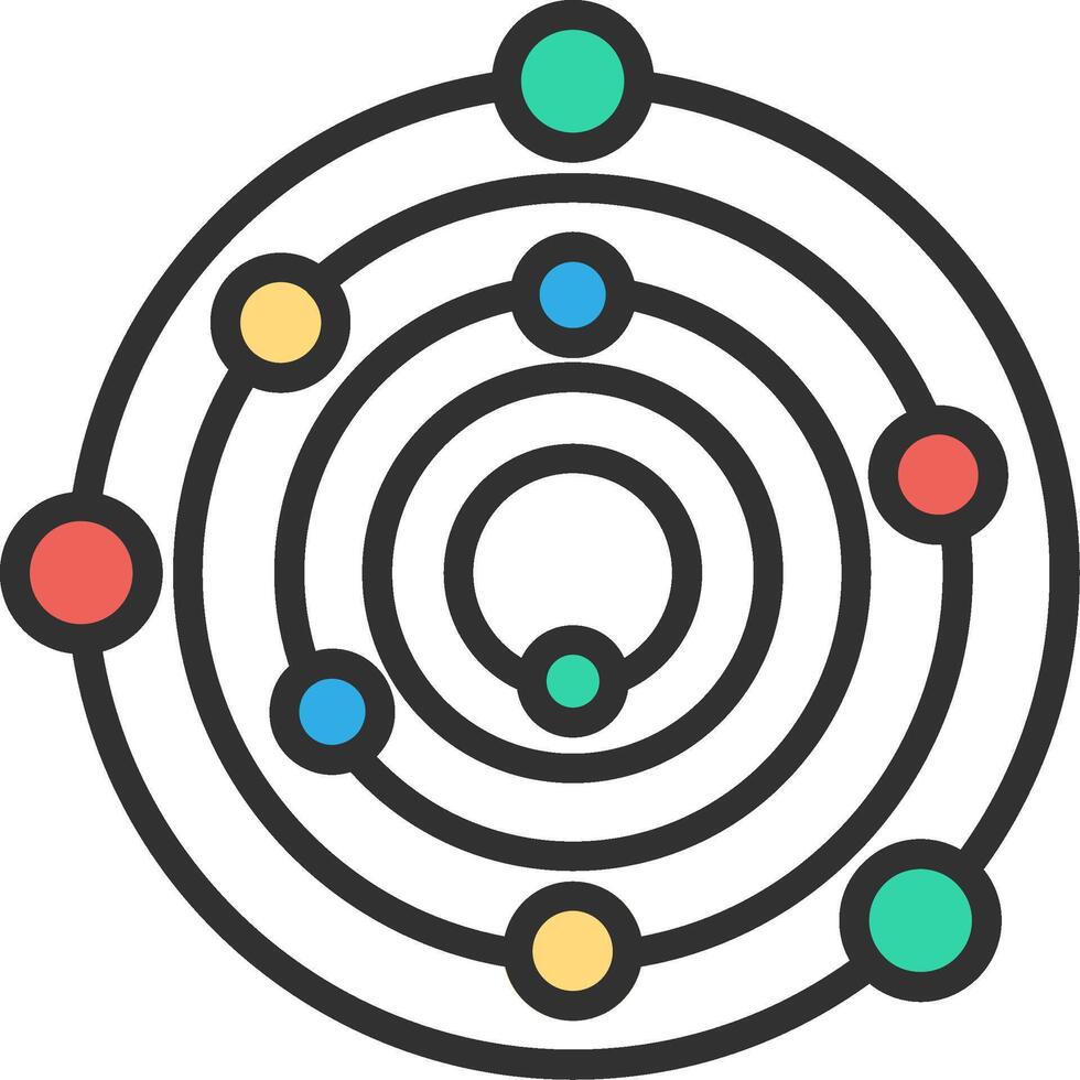 Solar System Interactive Symbol vector