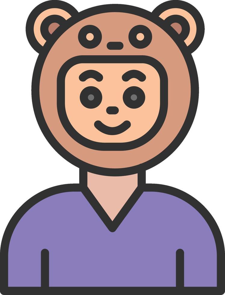 Bear Simplified Design Piece vector