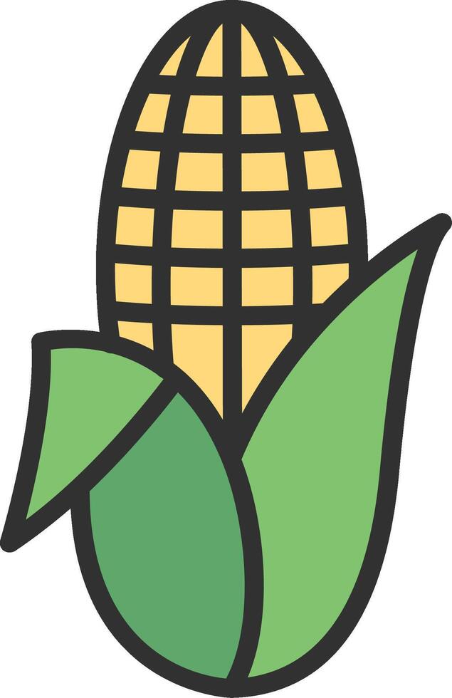 Corn Flat Design Piece vector
