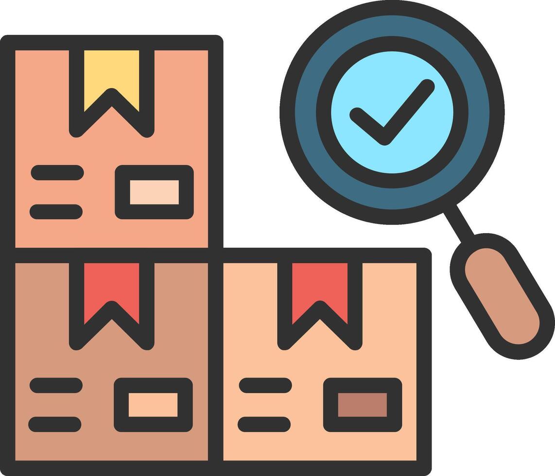 Quality Control Digital Outline Piece vector