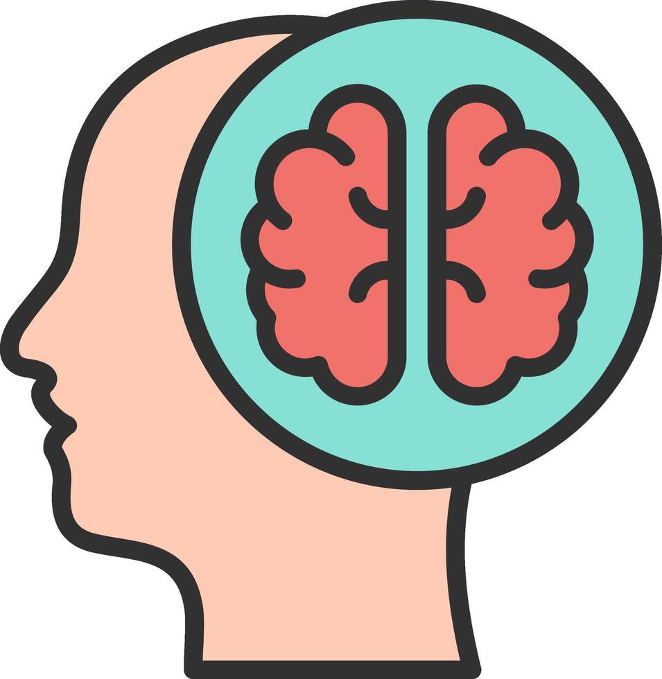 Brain Handcrafted UI Symbol vector