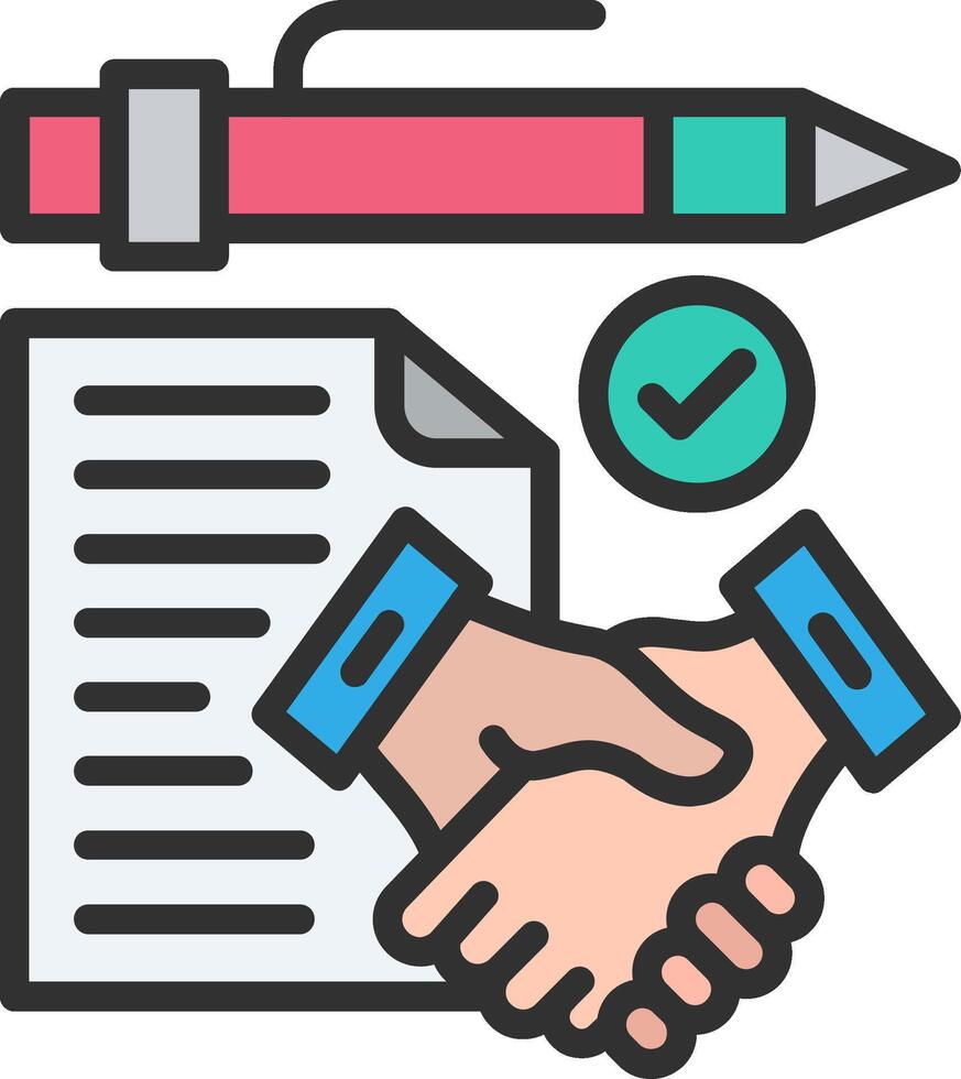 Contract agreement Tech Styled Form vector