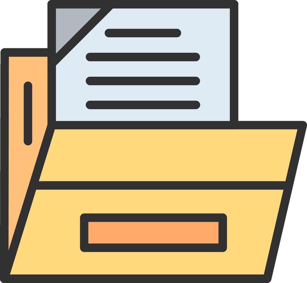 Files And Folders Thin Line Element vector