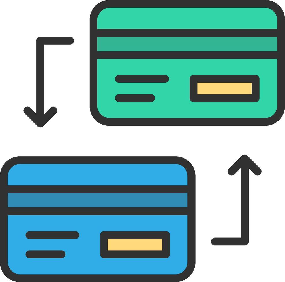 Money Exchange Outlined Frame Object vector