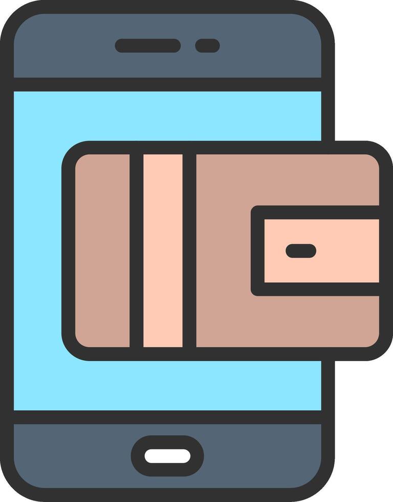 Payment Method Monochrome Line Graphic vector