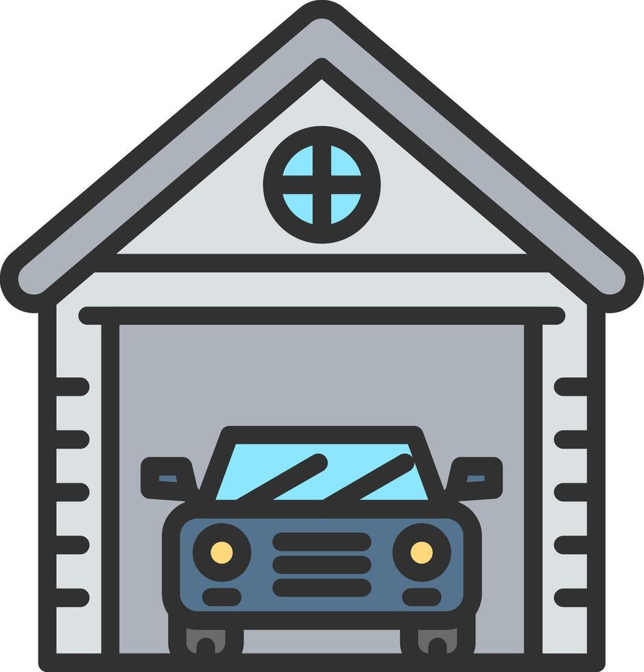 Garage Custom Line Element vector