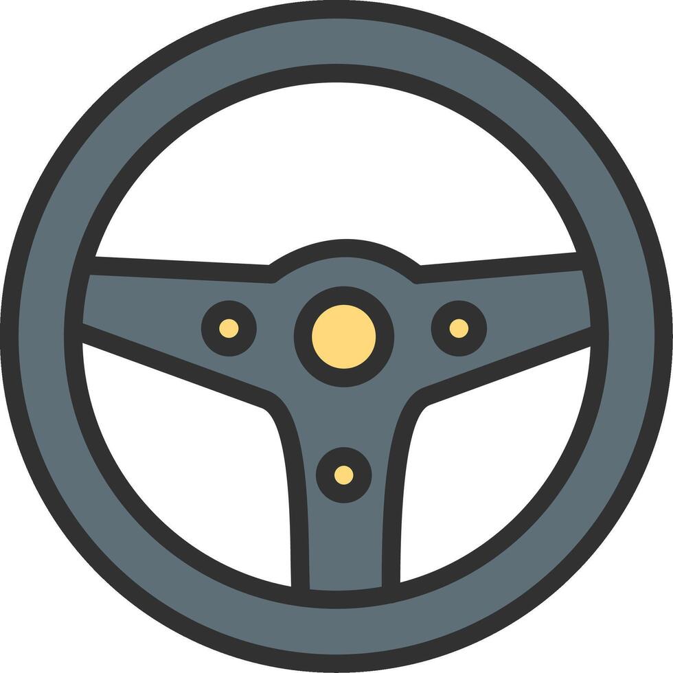 Steering Wheel Minimal UI Element vector