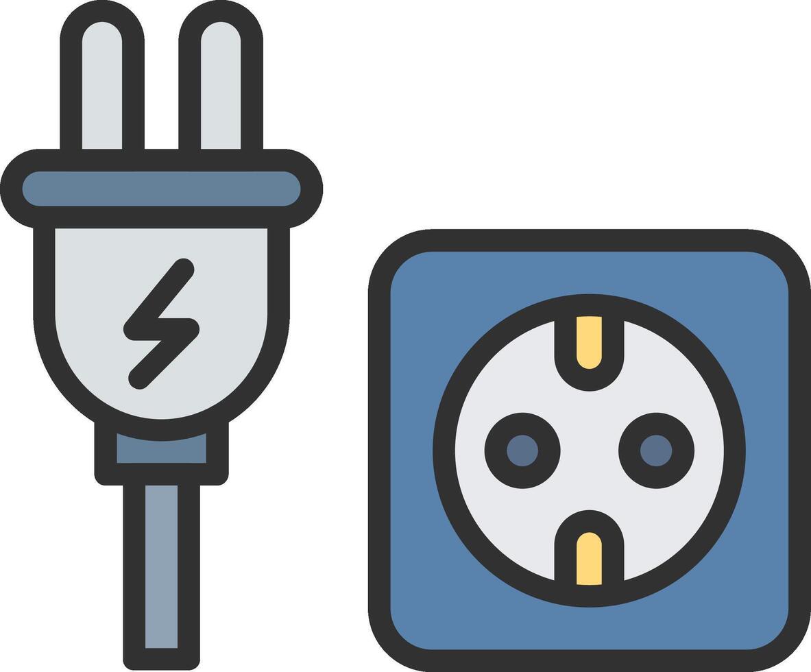 Unplug Monochrome Line Graphic vector