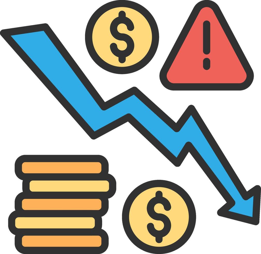 Financial Crisis Abstract UI Visual vector