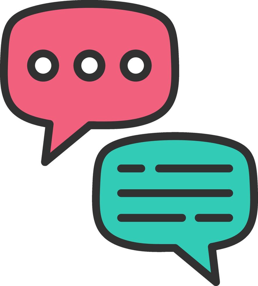 Conversation Shadowed Flat Design vector