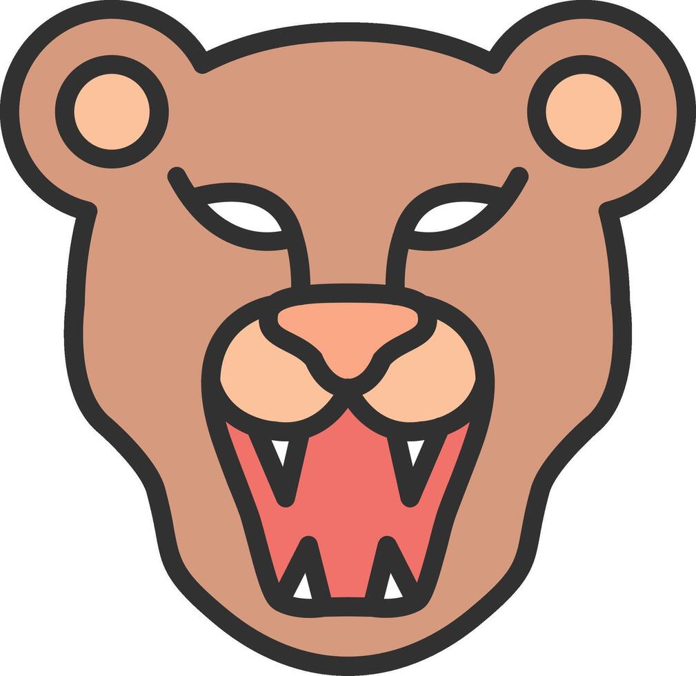 Puma Thin Graphic Shape vector