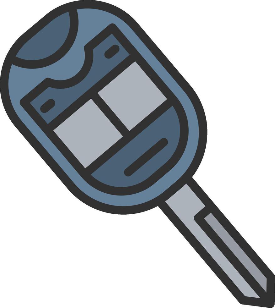 Car Key Minimal Design Badge vector