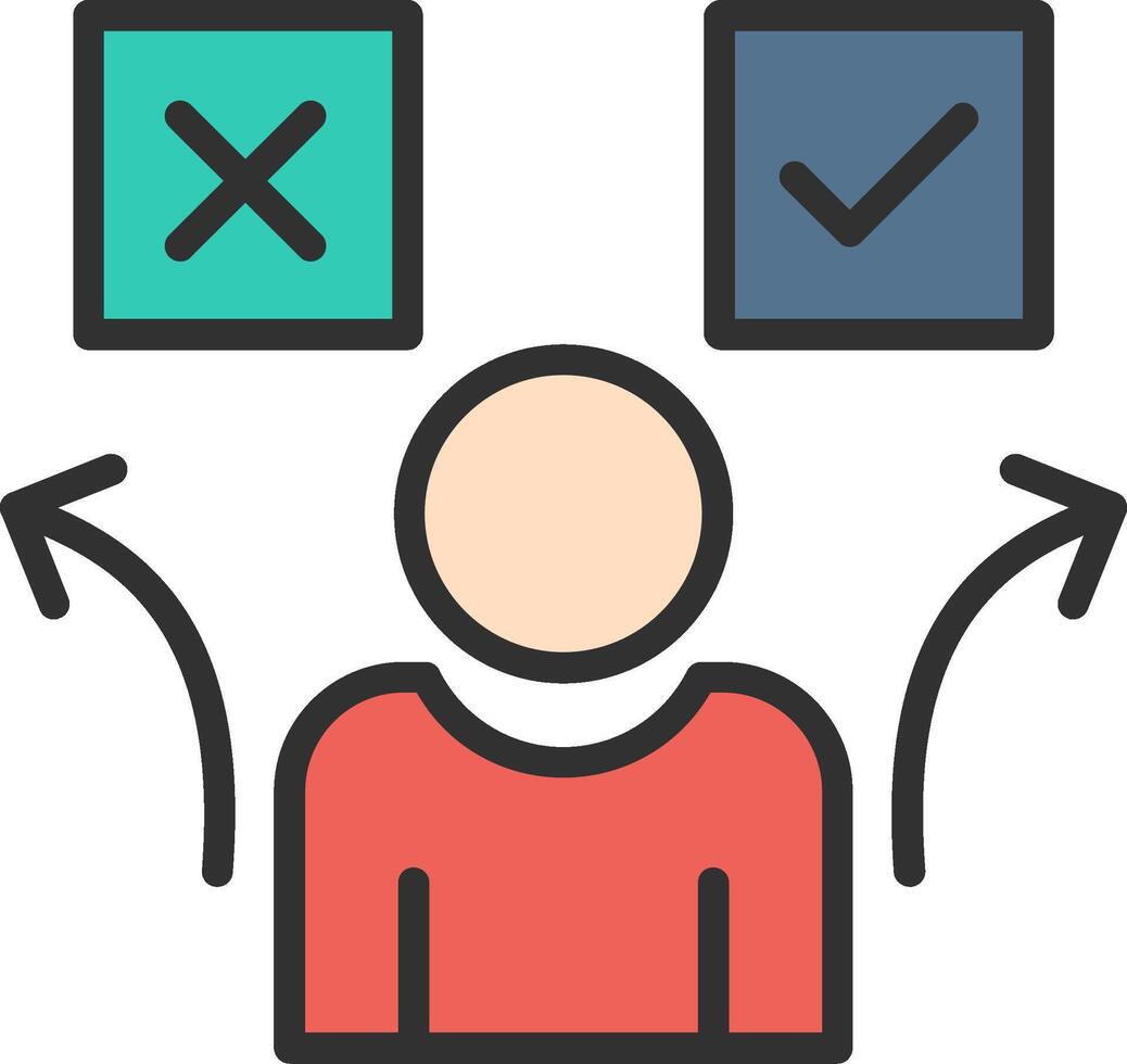 Decision Soft Outline Graphic vector