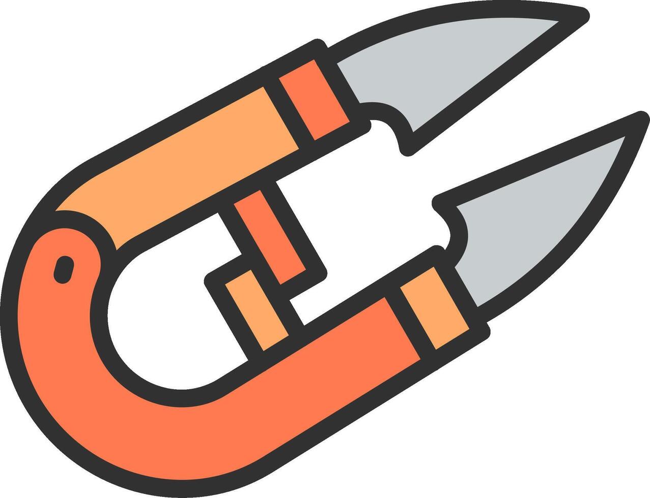 Sewing clipper Handcrafted UI Symbol vector