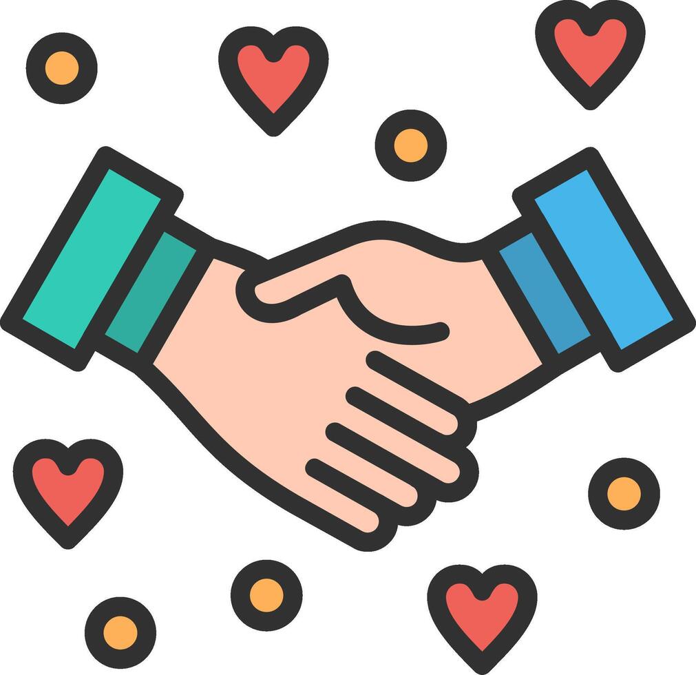 Handshake Minimal UI Element vector