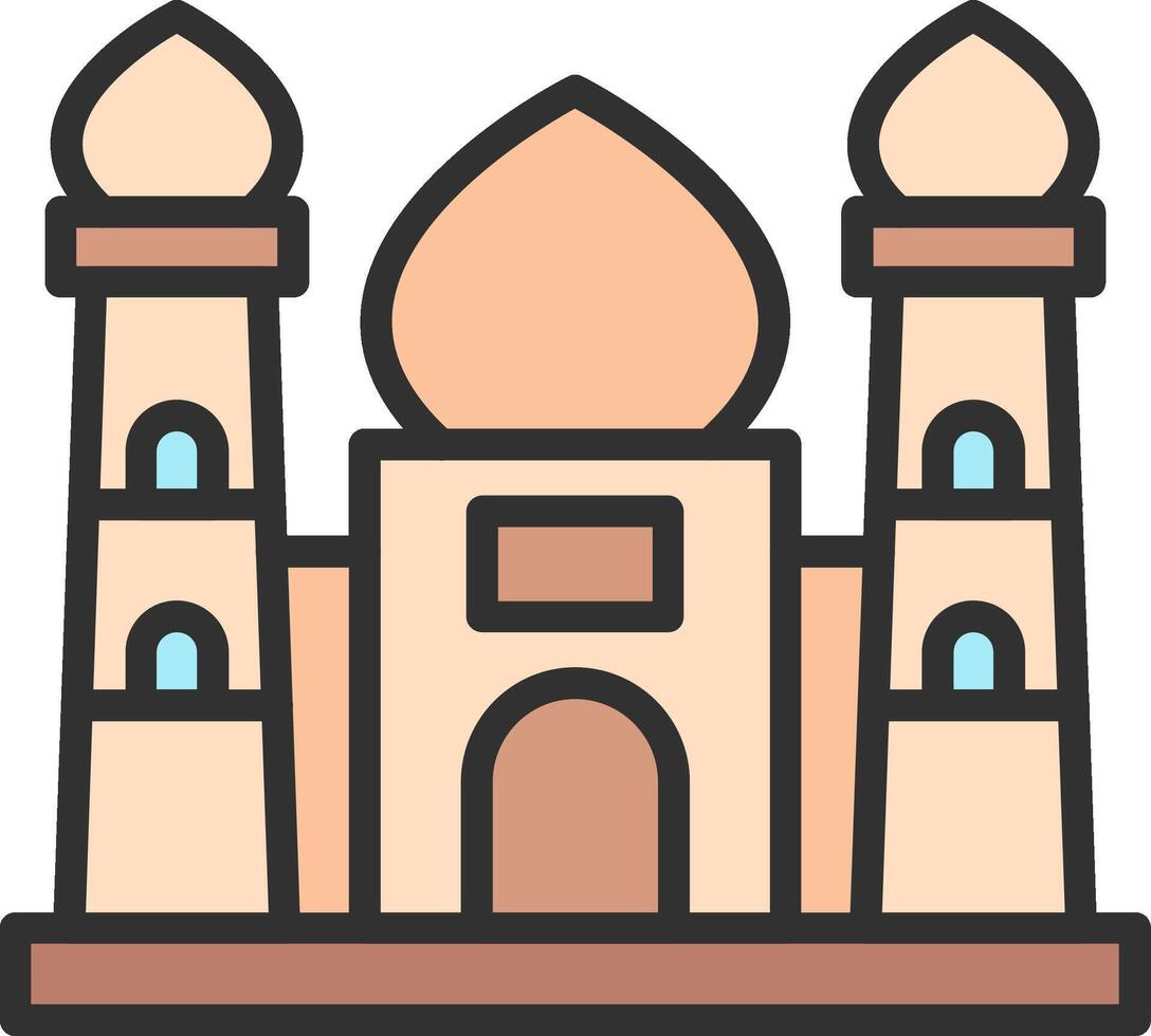 Taj Mahal Vivid App Element vector