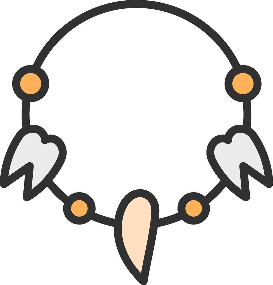 Necklace Flat UI Form vector