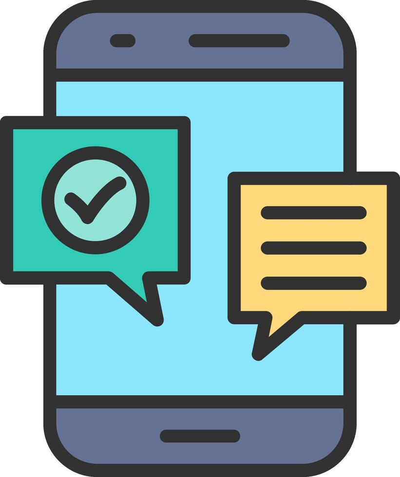 Text Message Isometric Web Illustration vector
