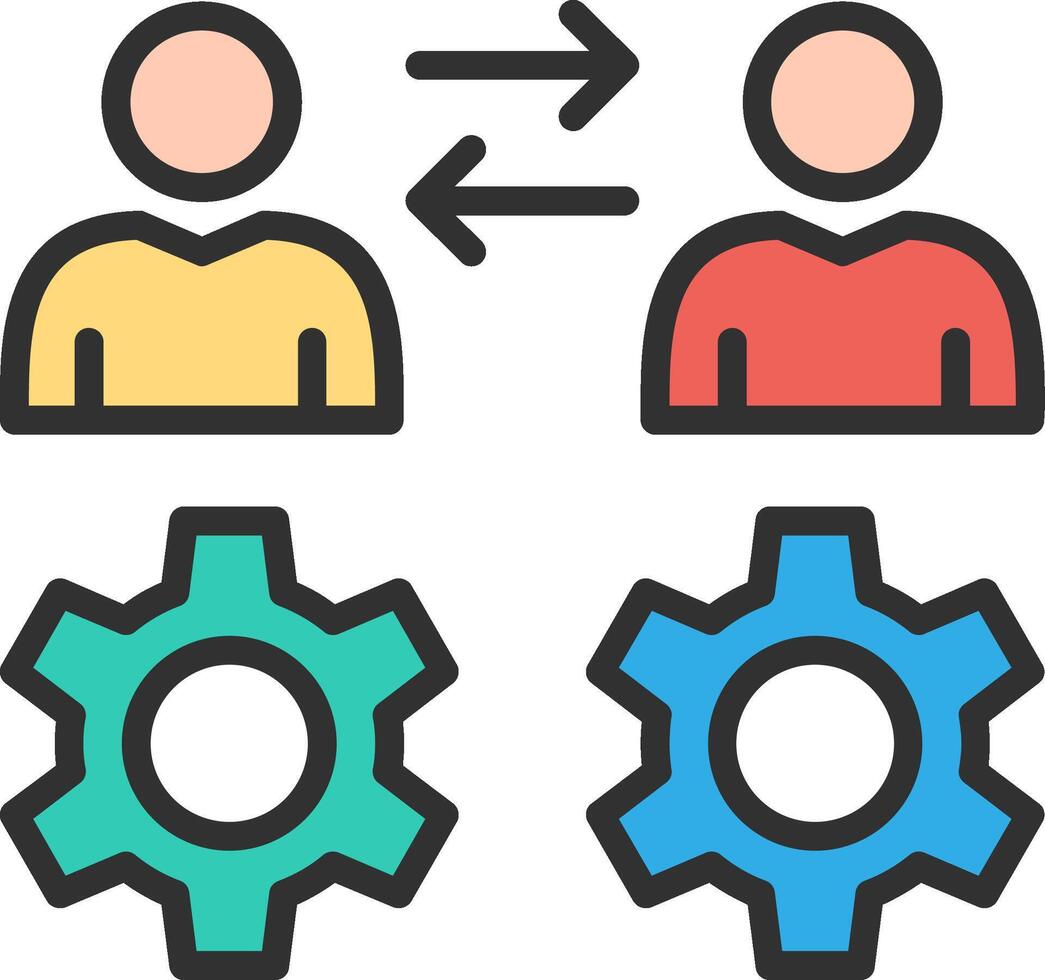 Cooperation 3D Rendered Symbol vector