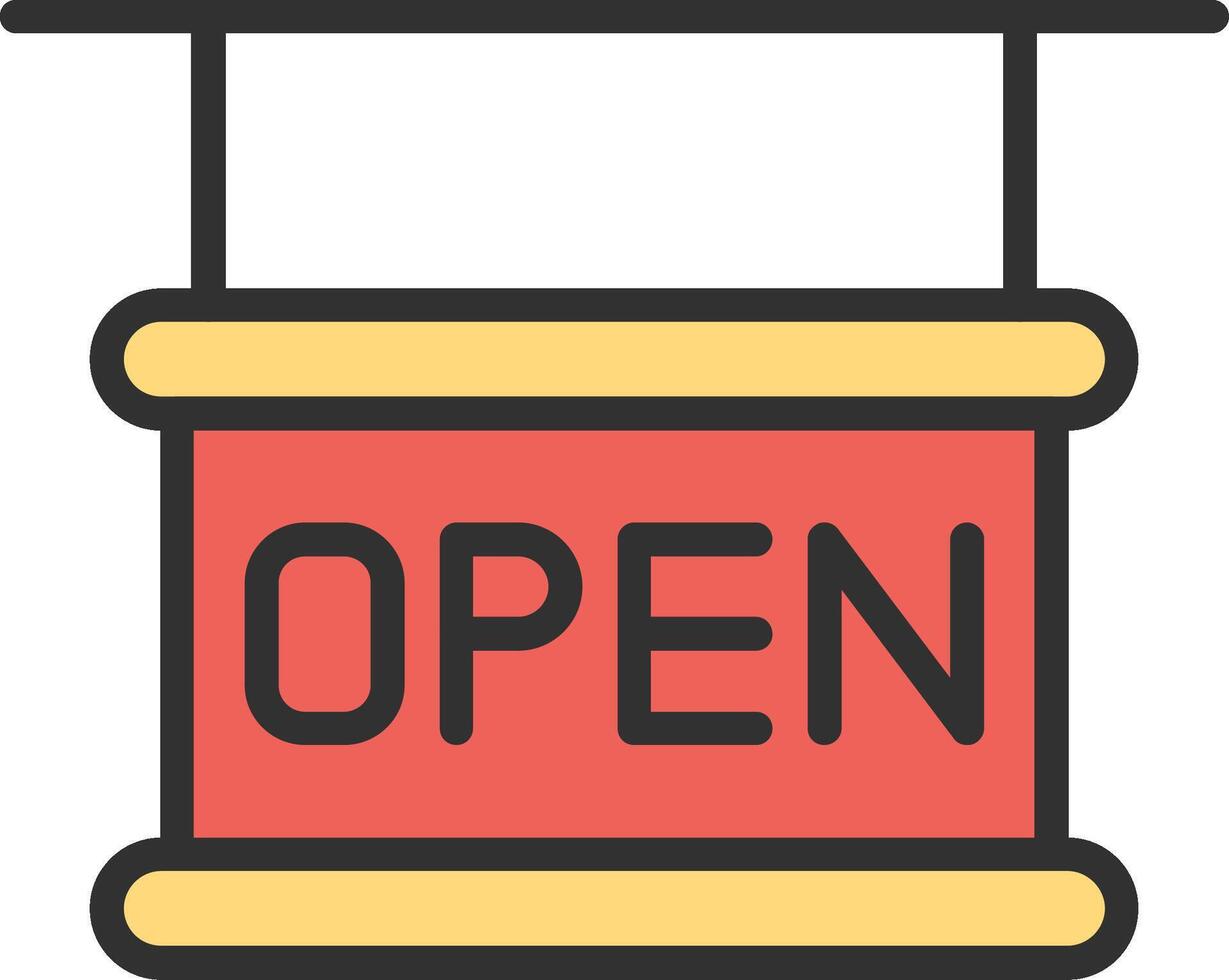 Open Elegant Shape Symbol vector