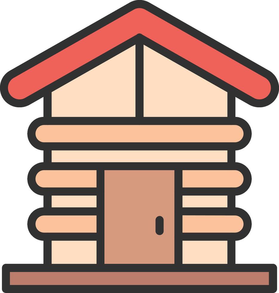 Cabin Color Block Badge vector
