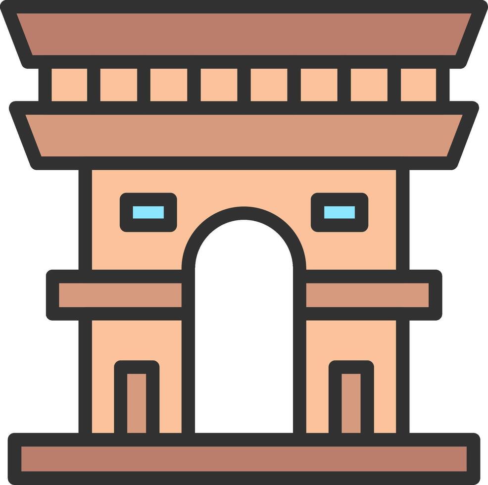 Arc De Triomphe Compact Web Symbol vector