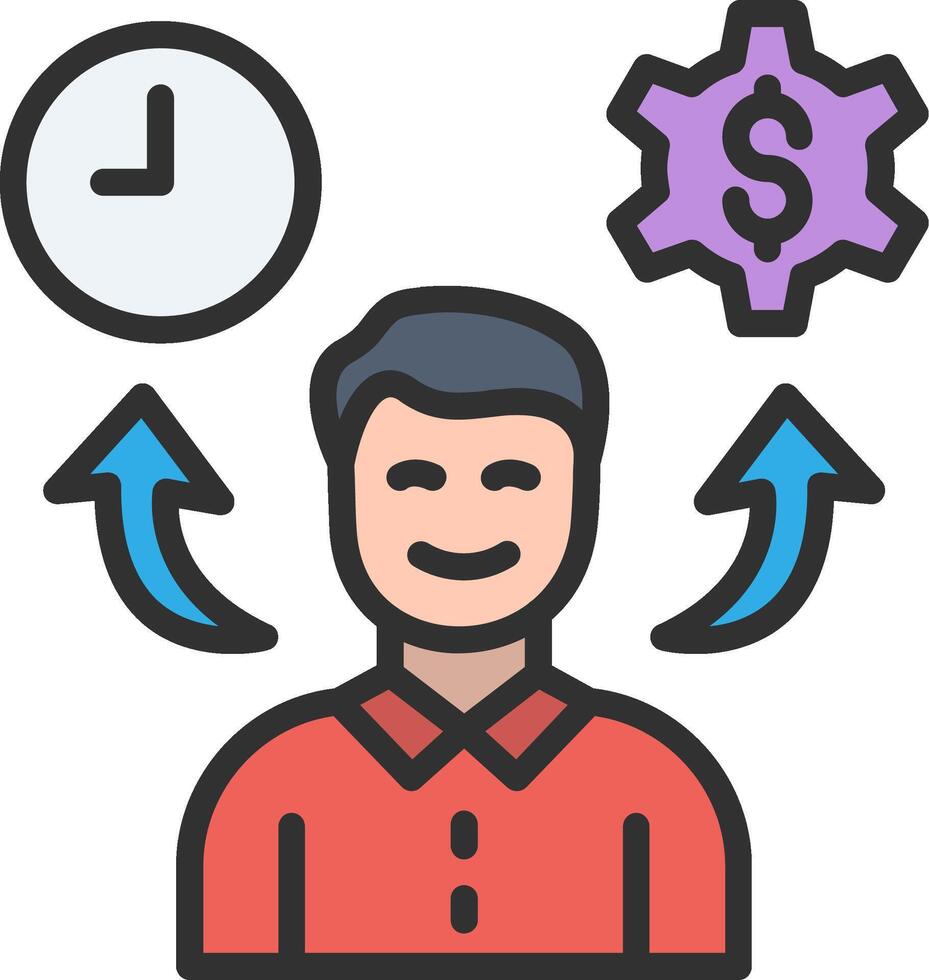 Efficiency Clean UI Concept vector