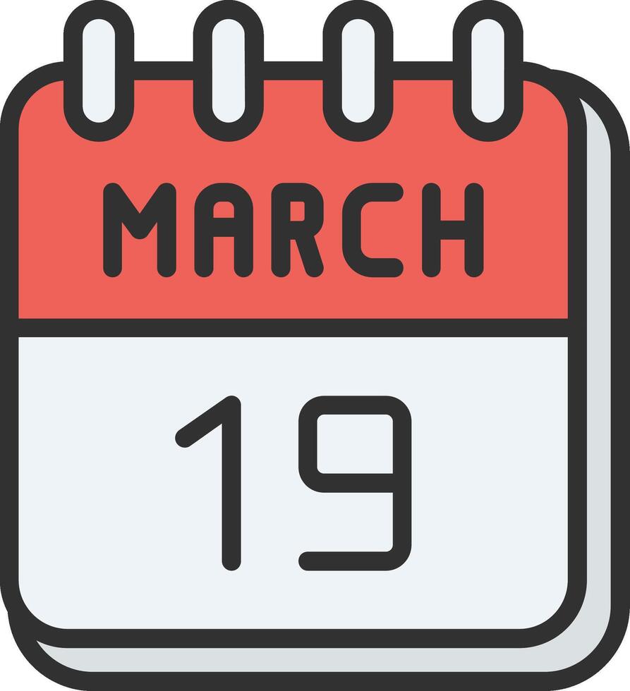 19 March Gradient Color Form vector
