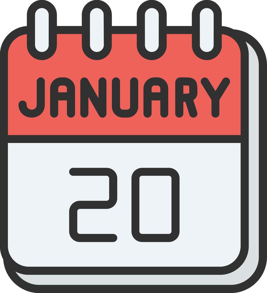 20 January Minimal UI Element vector