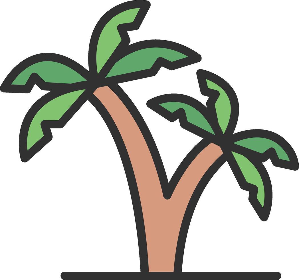 Palm Elegant Shape Symbol vector