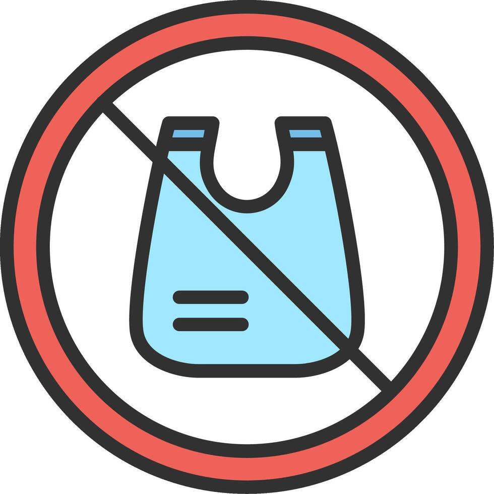 No Plastic Bag Smooth App Visual vector