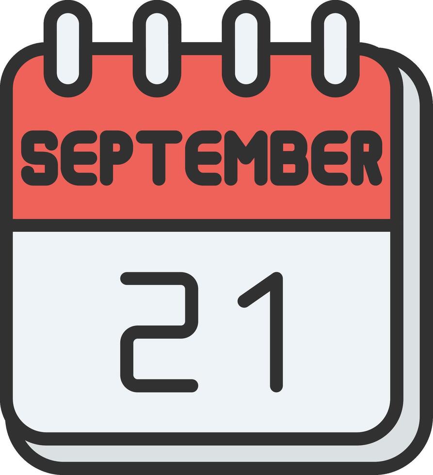 21 September Iconic Line Form vector