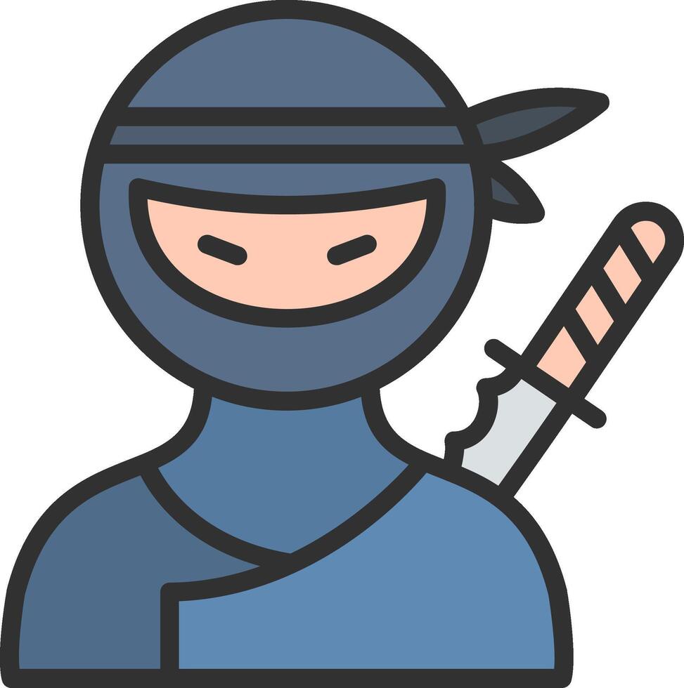 Man Bold Outline Badge vector