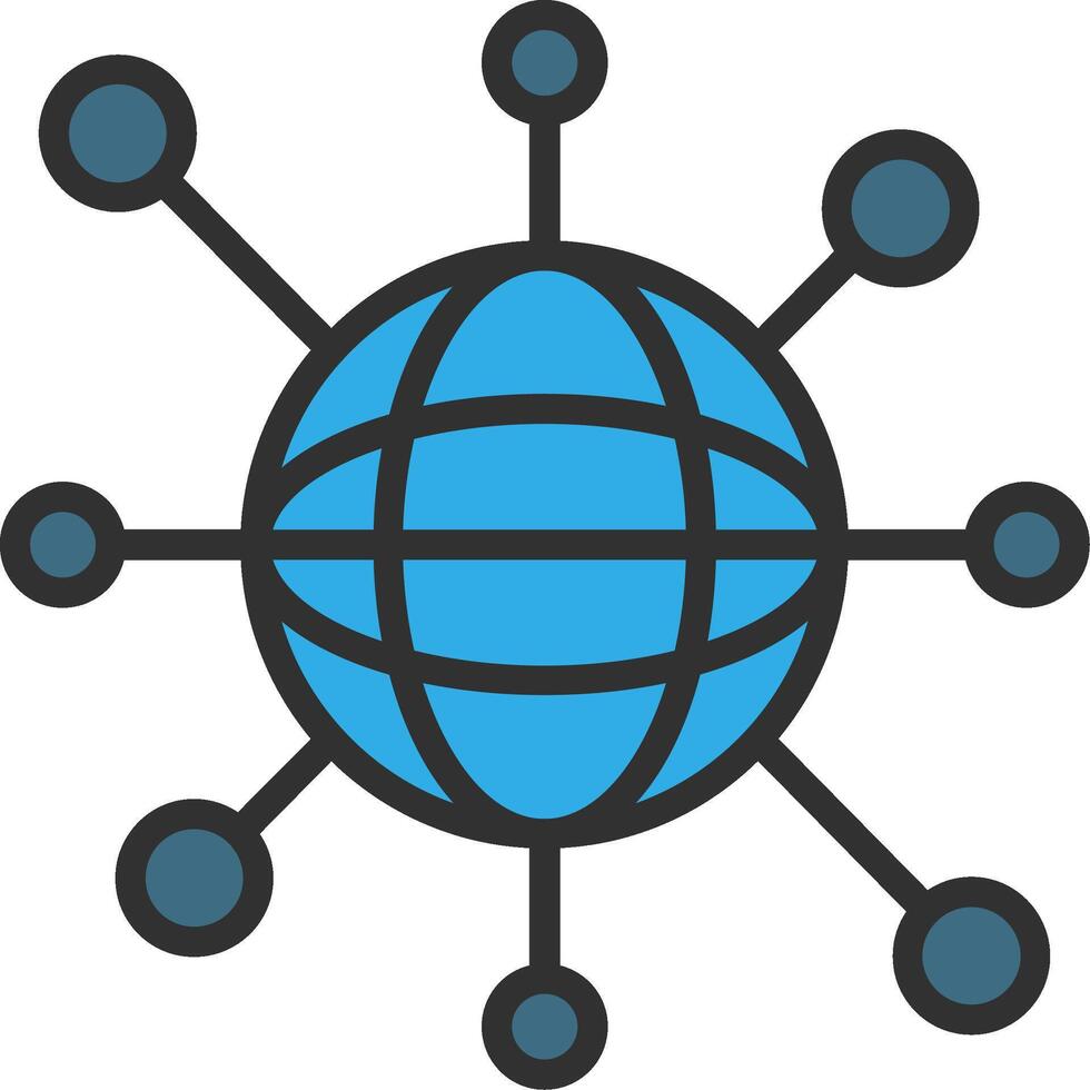 Networking Thin Graphic Shape vector