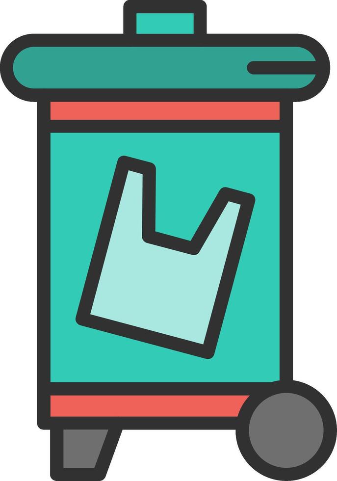 Trash Bin Interactive UI Design vector
