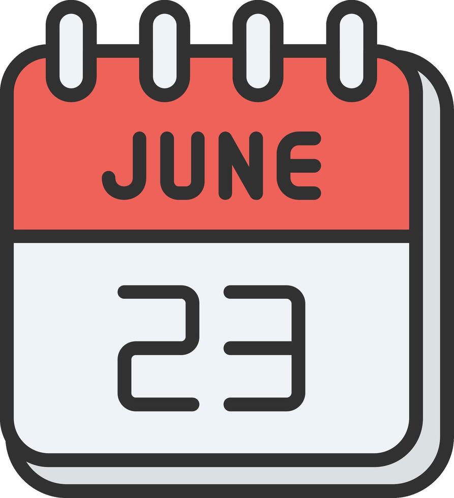 23 June Creative Sketch Element vector
