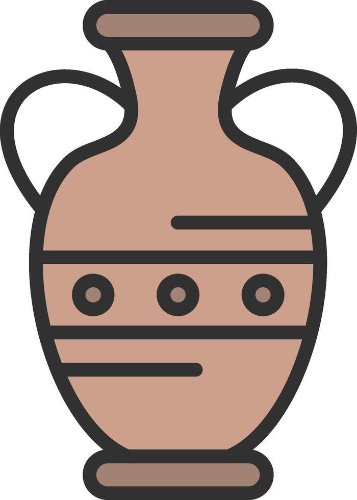 Pot Outlined Concept Piece vector
