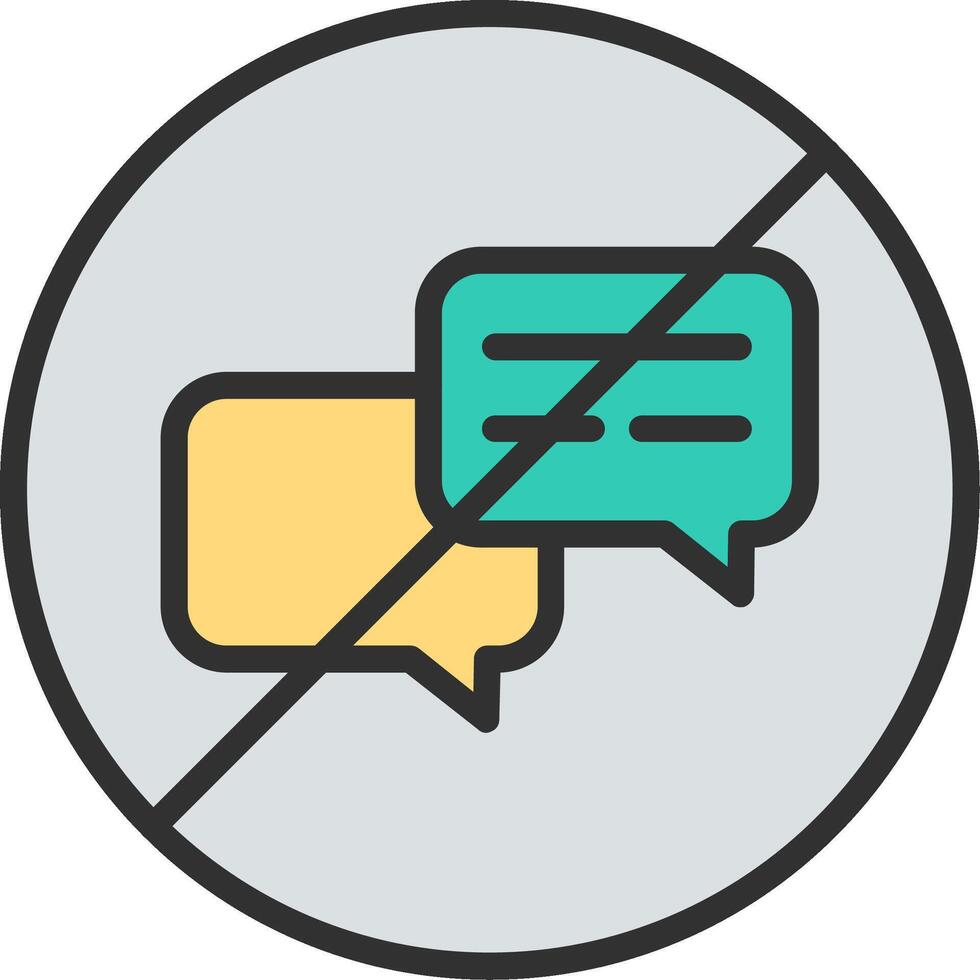 No Chat Minimal Graphic Visual vector