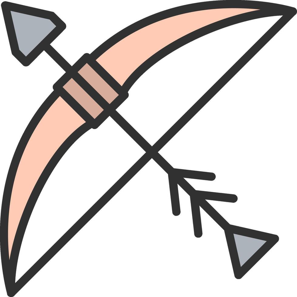 Bow And Arrow Dark Mode Symbol vector
