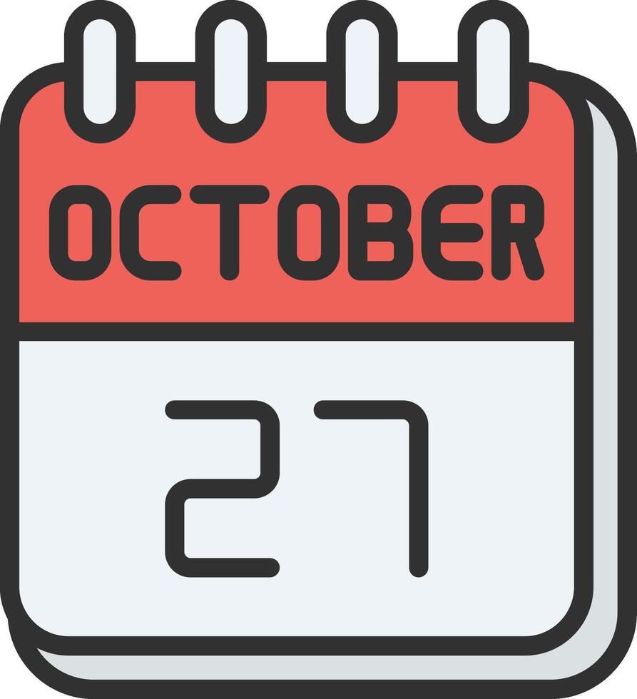 27 October Iconic Line Form vector