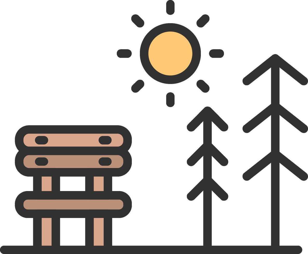Bench Modern Interface Badge vector