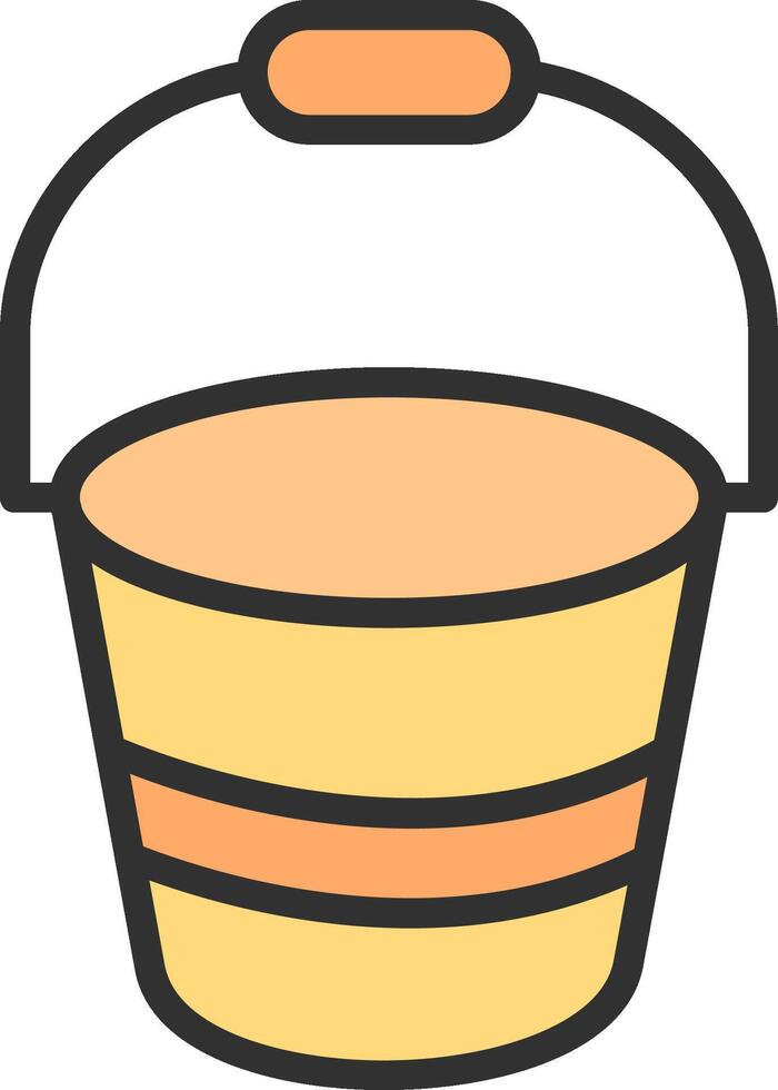 Bucket Pastel Color Graphic vector