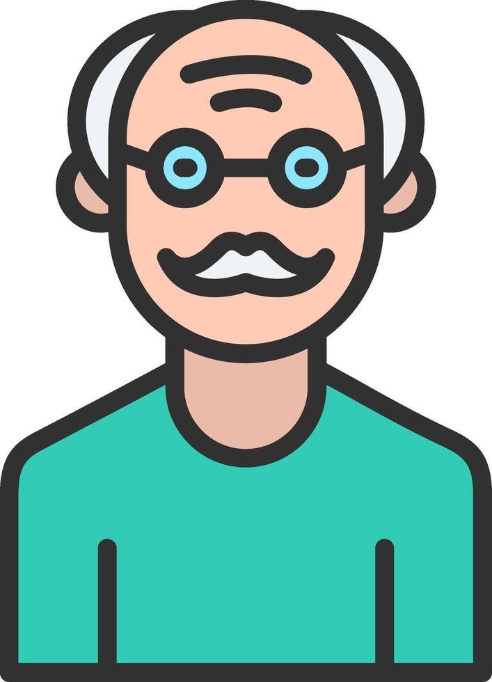 Elder People Monotone Sketch Design vector
