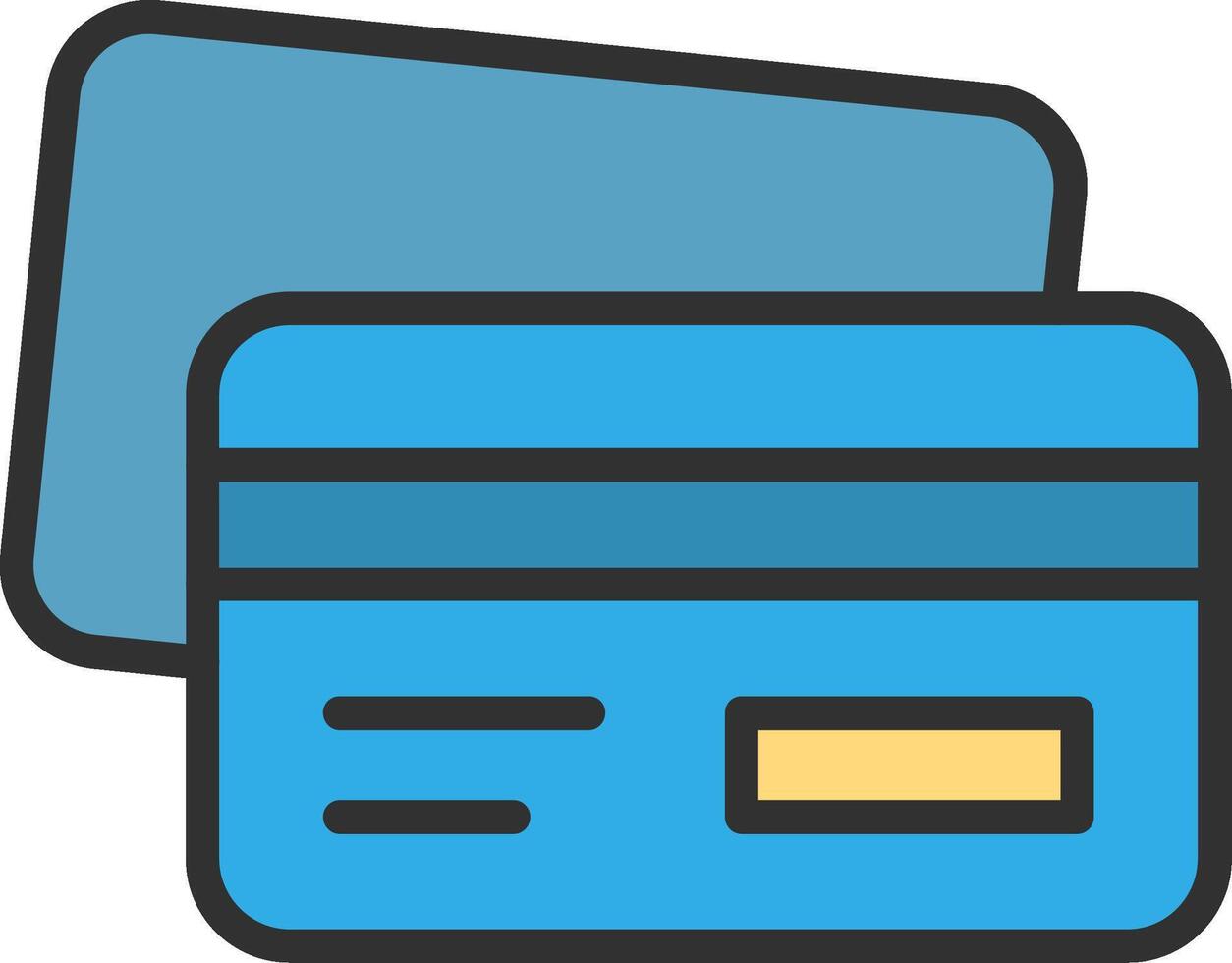 Credit Card Gradient Themed Symbol vector