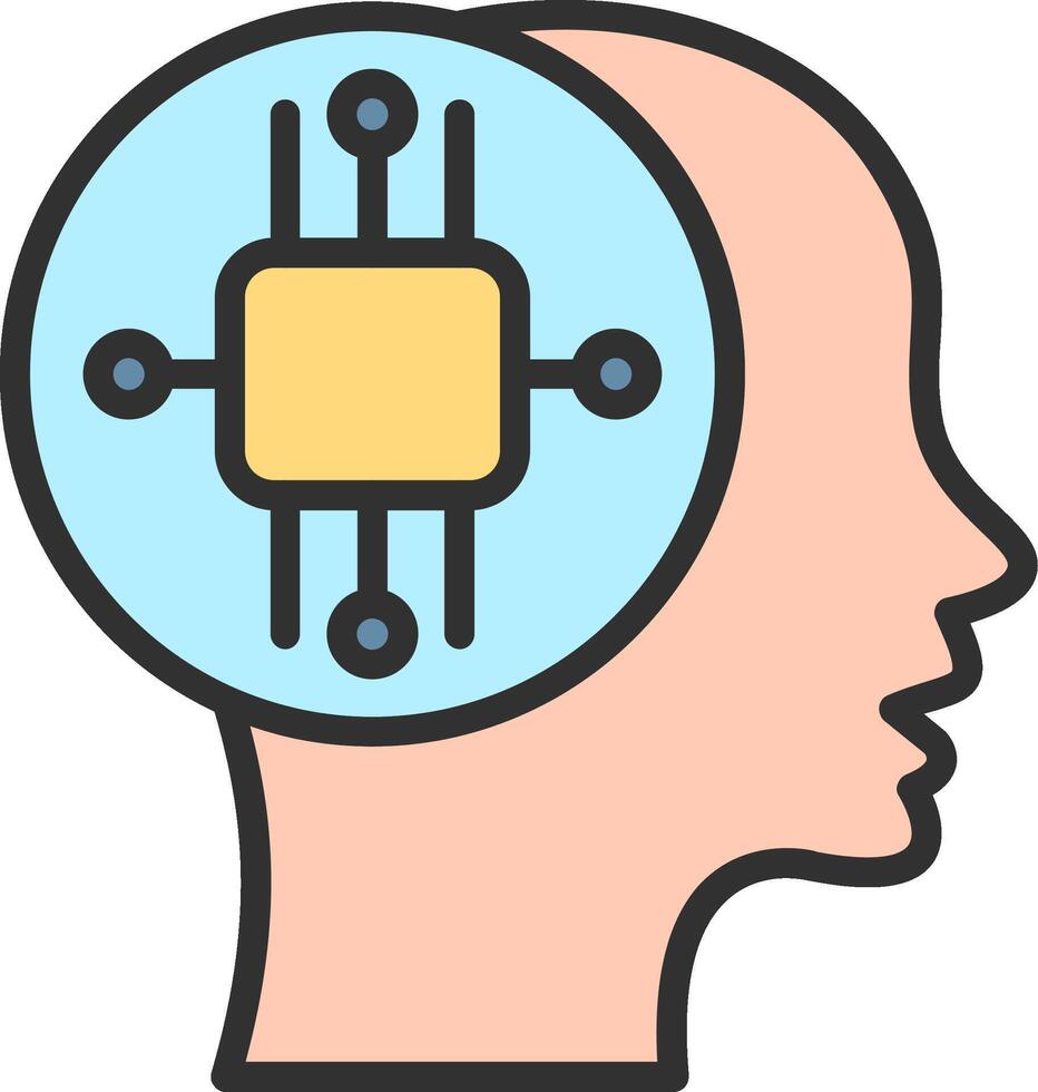 Artificial intelligence Minimal Art Object vector