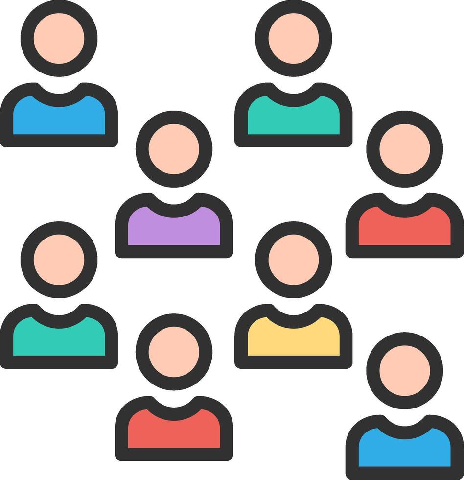 Population Crisp Outline Artwork vector