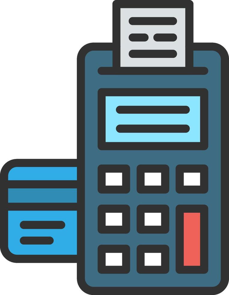 Credit Card Machine Modern Shape Graphic vector