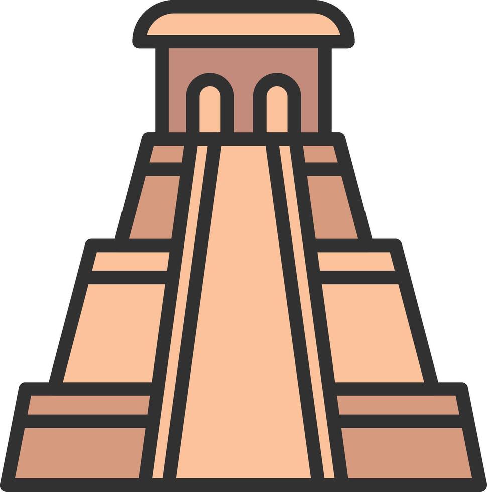 Pyramid Of The Magician Gradient Themed Symbol vector
