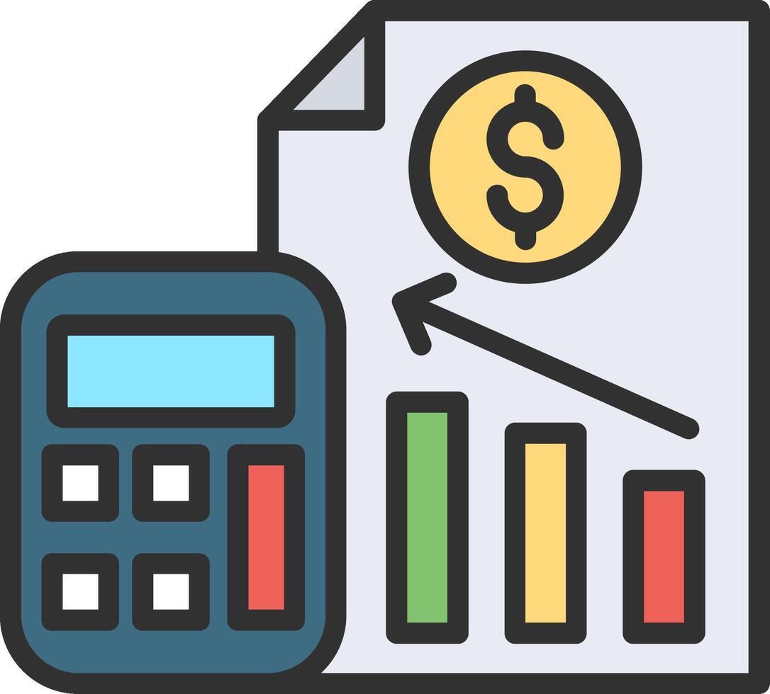 Accounting Outlined Frame Object vector